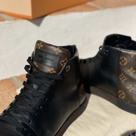 Louis Vuitton Monogram Macassar High Top Sneakers - Picture 4 of 9